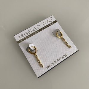 ARGENTO VIVO 18KT Gold Sterling Silver Drop Earrings